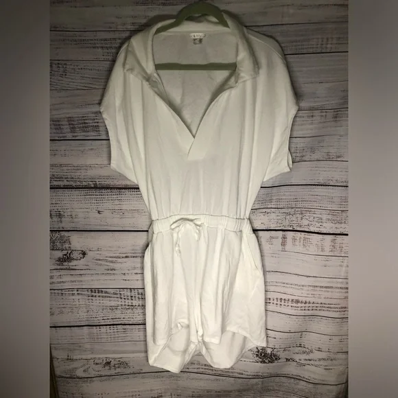 VENUS White Short Sleeve Terry Cloth Romper size 2X NWOT - Picture 8 of 15